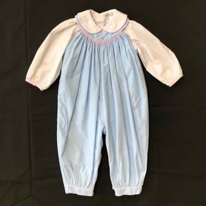 Petit Ami smocked corduroy Romper